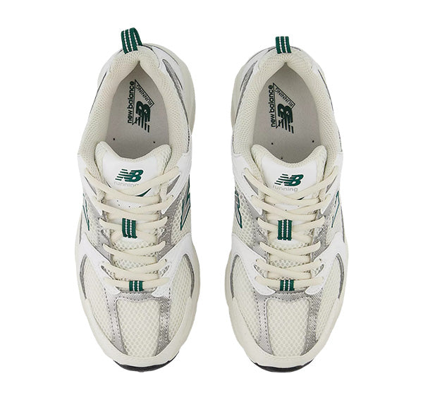New Balance 530 Sea Salt with White and Marsh Green MR530SX