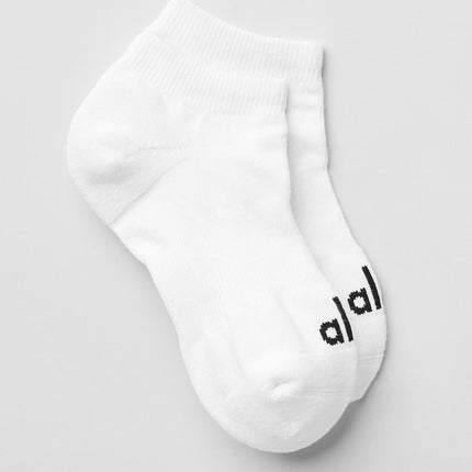 alo Women's Unisex Street Sock - White/Black