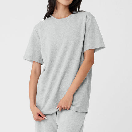 alo Women's Chill Short Sleeve - Athletic Heather Grey