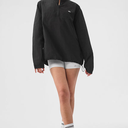 alo Women's Lightweight Takeaway Track Pullover - Black