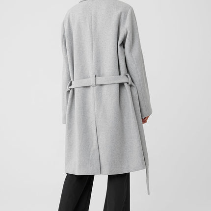 alo Women's Wool Gameday Overcoat - Athletic Heather Grey