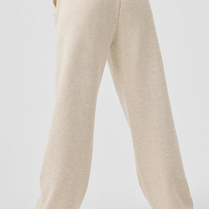 alo Women's Accolade Straight Leg Sweatpant - Oatmeal Heather
