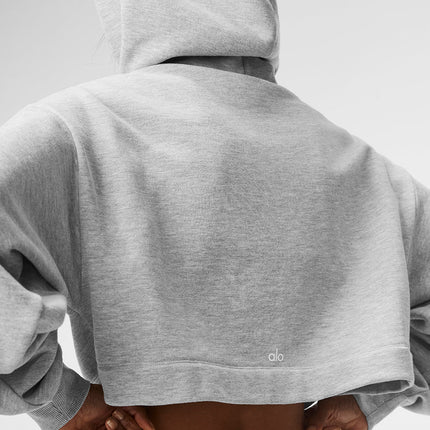 alo Women's Bae Hoodie - Athletic Heather Grey