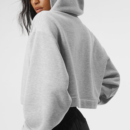 alo Women's Bae Hoodie - Athletic Heather Grey