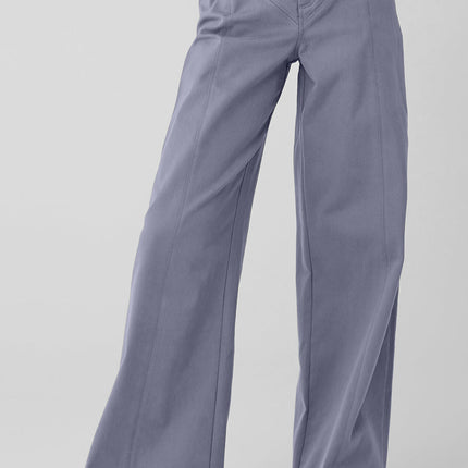alo Women's High-Waist Risk Taker Trouser - Fog