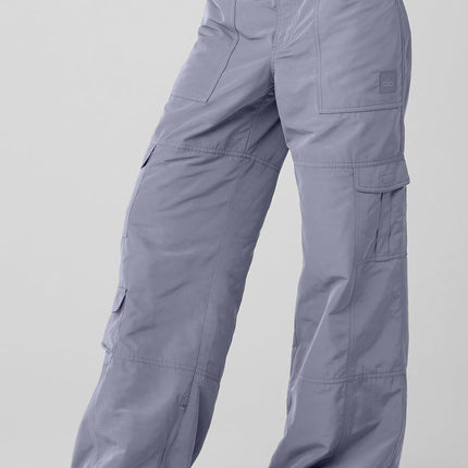 alo Women's High-Waist Ski-Moto Puffer Pant - Fog