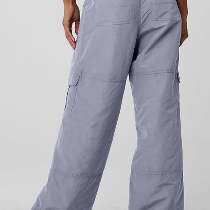 alo Women's High-Waist Ski-Moto Puffer Pant - Fog