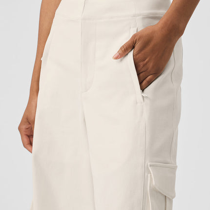 alo Women's Show Off Cargo Wide Leg Trouser (Long) - Ivory