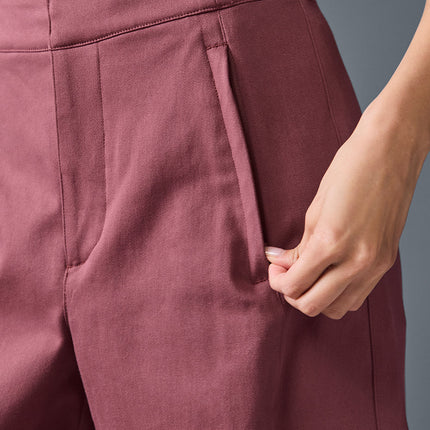 alo Women's Show Off Cargo Wide Leg Trouser (Long) - Burgundy Truffle