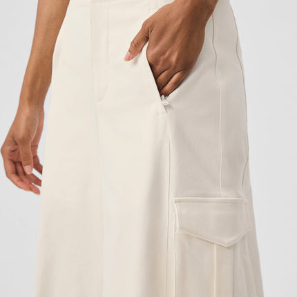 alo Women's Show Off Cargo Wide Leg Trouser (Regular) - Ivory