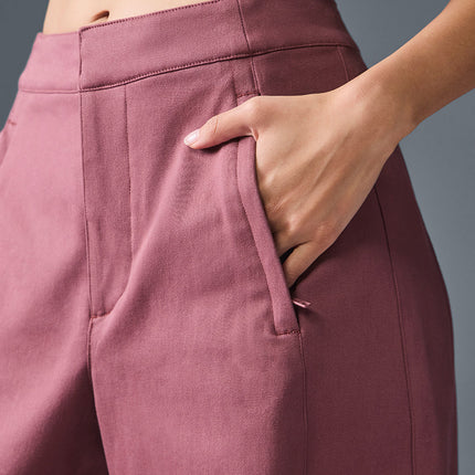 alo Women's Show Off Cargo Wide Leg Trouser (Regular) - Burgundy Truffle