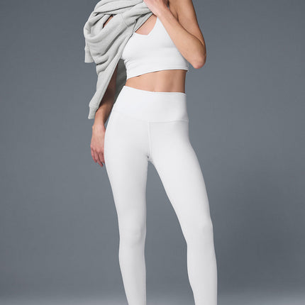 alo Women's 7/8 High-Waist Airbrush Legging - White