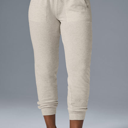 alo Women's Soho Sweatpant - Oatmeal Heather
