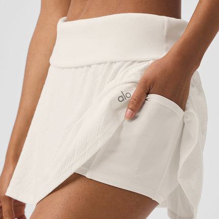 alo Women's Doubles Only Skirt - Ivory