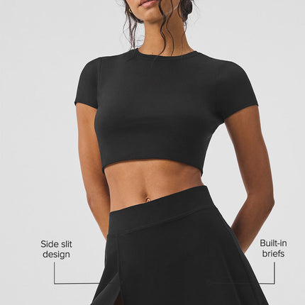 alo Women's Alosoft Backspin Skirt - Black