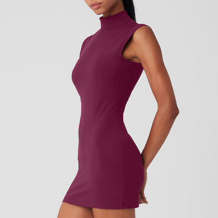 alo Women's Run It Back Dress - Wild Berry