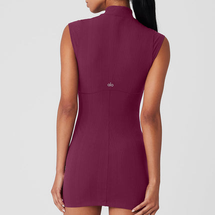 alo Women's Run It Back Dress - Wild Berry