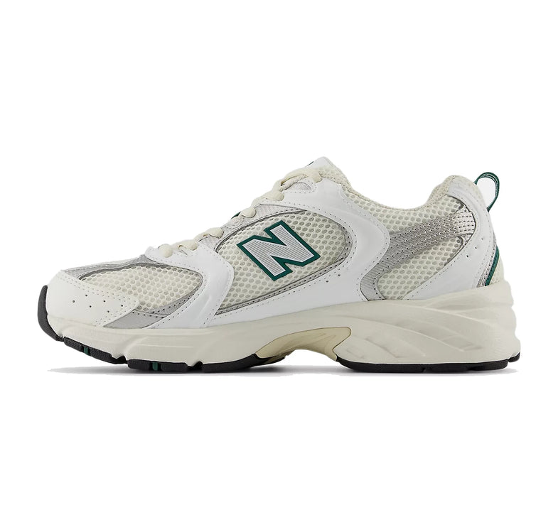 New Balance 530 Sea Salt with White and Marsh Green MR530SX