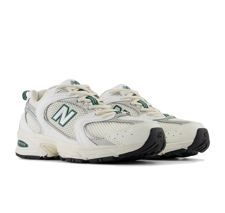 New Balance 530 Sea Salt with White and Marsh Green MR530SX