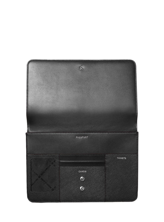 Michael Kors Men Rivington Large Saffiano Leather Wallet Black