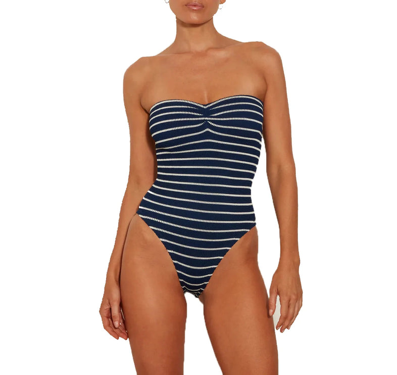 HUNZA G Women's Brooke Swim Navy/White