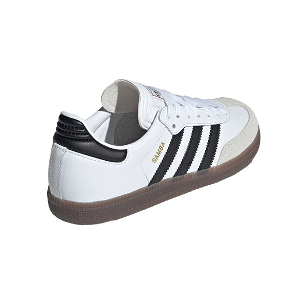 Adidas Big Kid's Samba J Cloud White/Core Black/Gum IF1944 - Special Price