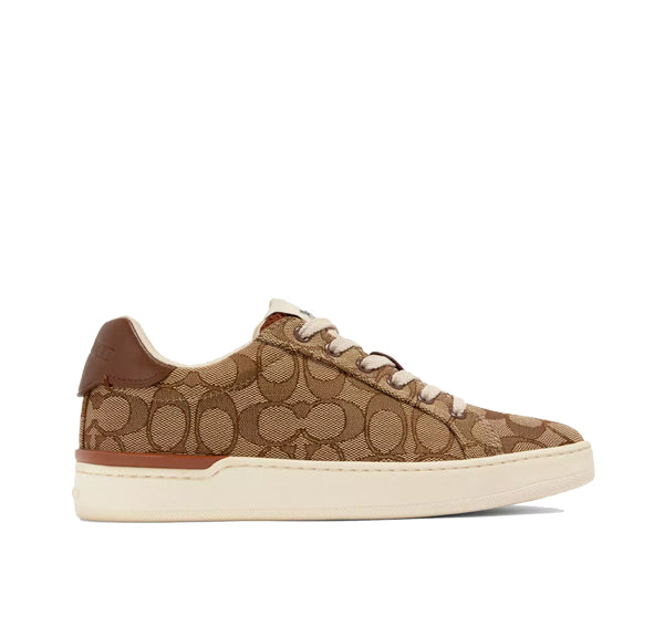 Coach Women's Clip Low Top Sneaker Khaki/Saddle