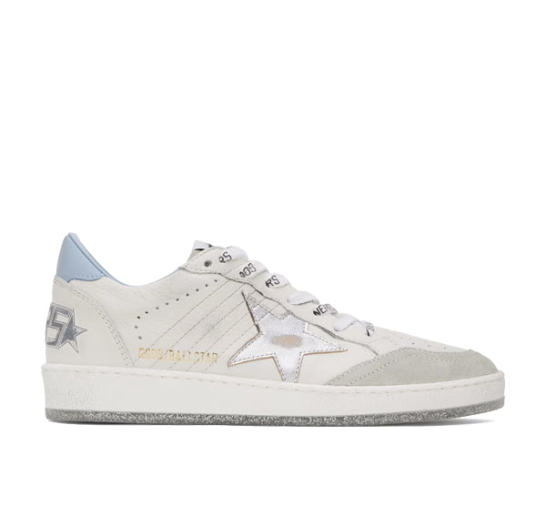 Golden Goose Women's Ball Star Sneakers White/Blue Fog