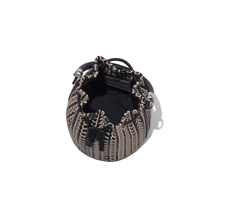 Marc Jacobs Women's The Monogram Leather Mini Bucket Bag Multi