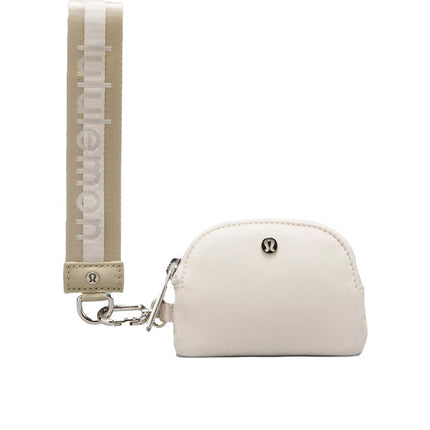 lululemon Unisex Dual Pouch Wristlet Raw Linen White Opal White