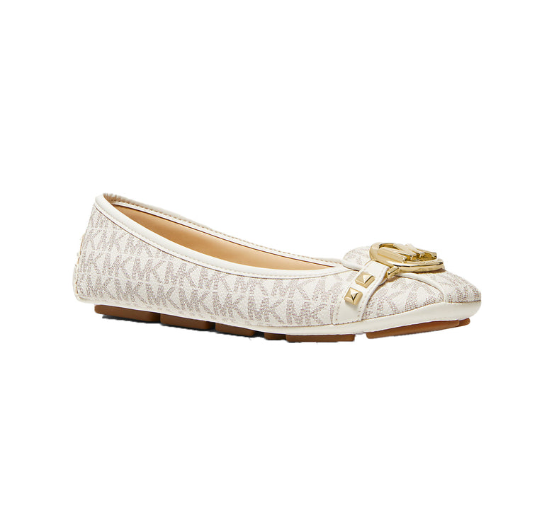 Michael Kors Women's Fulton Studded Logo Moccasin Vanilla