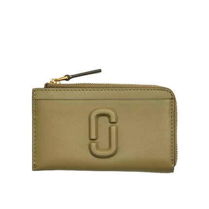 Marc Jacobs Women's The Leather J Marc Top Zip Multi Wallet Light Moss