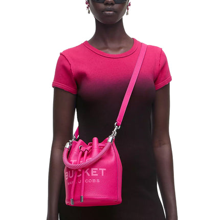 Marc Jacobs Women's The Leather Bucket Bag Hot Pink