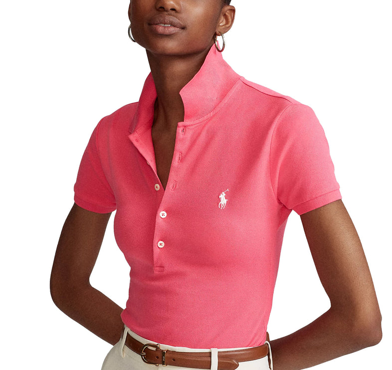 Polo Ralph Lauren Women's Slim Fit Stretch Polo Shirt Hot Pink