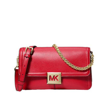 Michael Kors Women's Sonia Medium Leather Shoulder Bag Bright Red