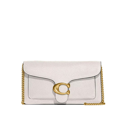 Coach Women's Tabby Chain Clutch Brass/Chalk