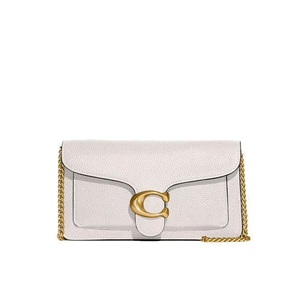 Coach Women's Tabby Chain Clutch Brass/Chalk