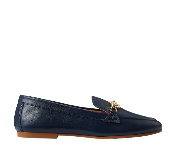 Polo Ralph Lauren Women's Averi Nappa Leather Loafer Refined Navy