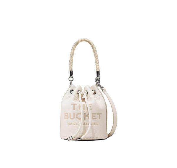 Marc Jacobs Women's The Leather Bucket Bag Cotton Silver