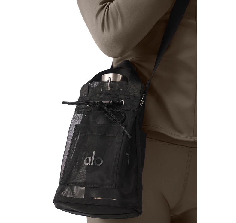 Alo Yoga Women's Sheer Crossy Body Bucket Bag Black