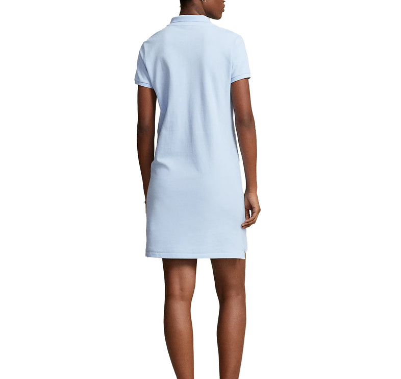 Polo Ralph Lauren Women's Cotton Mesh Polo Dress Office Blue