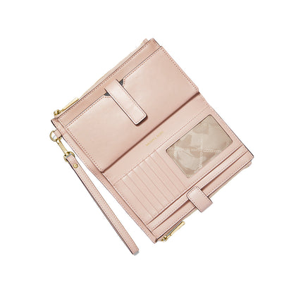 Michael Kors Women's Adele Logo Stripe Smartphone Wallet Vanilla Soft Pink