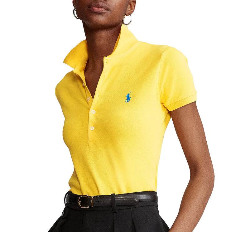 Polo Ralph Lauren Women's Slim Fit Stretch Polo Shirt Yellowfin