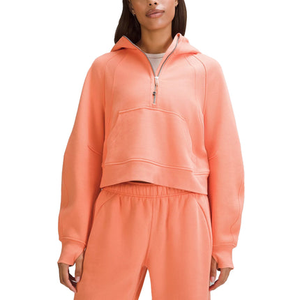 lululemon Women's Scuba Oversized Half Zip Hoodie Coral Kiss