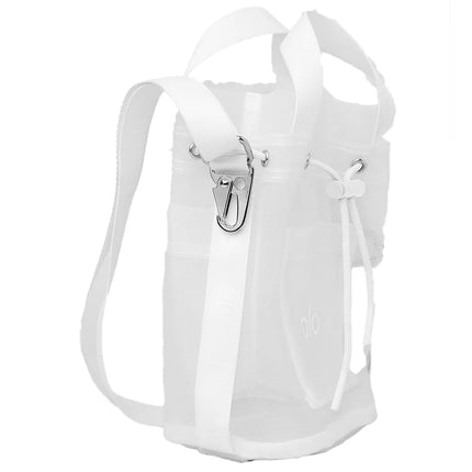 Alo Yoga Women's Sheer Crossy Body Bucket Bag White