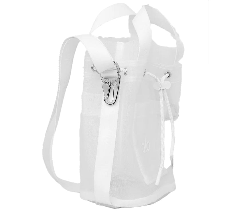 Alo Yoga Women's Sheer Crossy Body Bucket Bag White