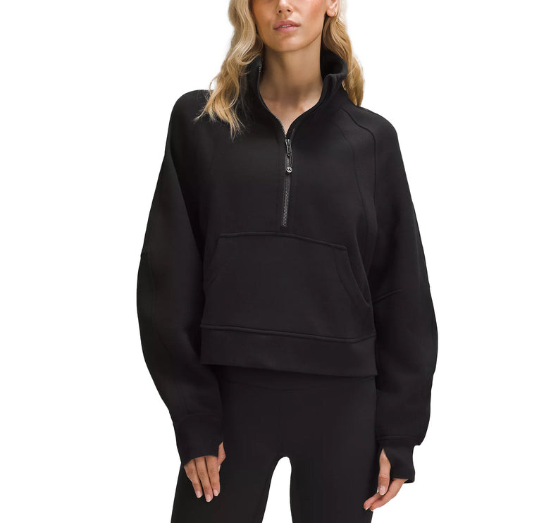 lululemon Women's Scuba Oversized Funnel Neck Half Zip Black