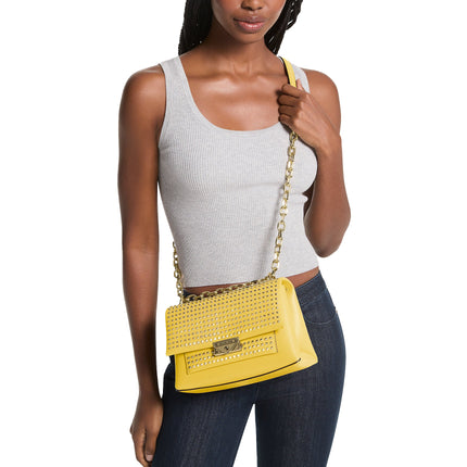 Michael Kors Women's Cece Medium Studded Shoulder Bag Golden Yellow