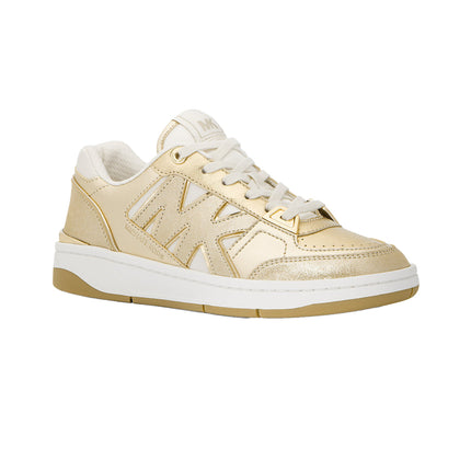 Michael Kors Women's Rebel Metallic Leather Sneaker Pale Golden