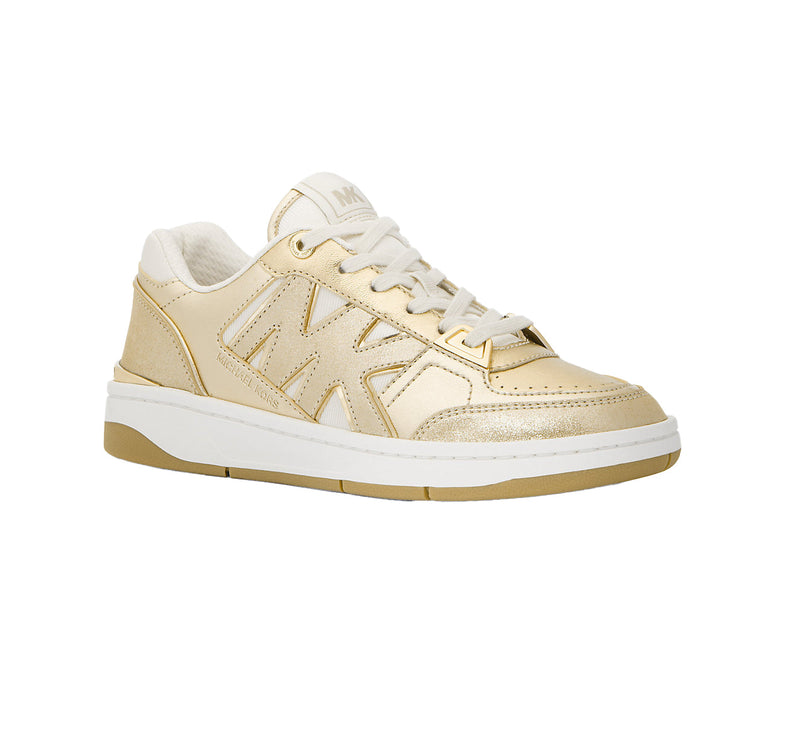 Michael Kors Women's Rebel Metallic Leather Sneaker Pale Golden